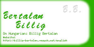 bertalan billig business card